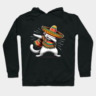 Cinco De Mayo Funny Mexican Cat Sombrero Poncho Hoodie